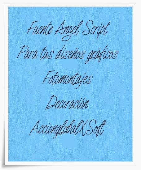 Diseño de la fuente Angel Script
