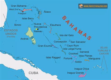 Mapa de las Bahamas en el siglo XVIII