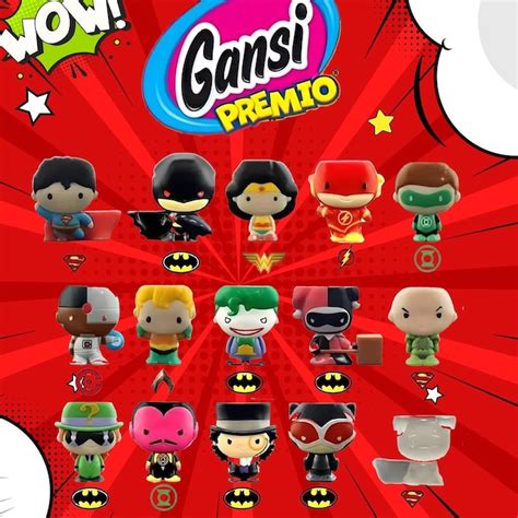 Infografía de los personajes principales de DC Comics incluidos en la colección