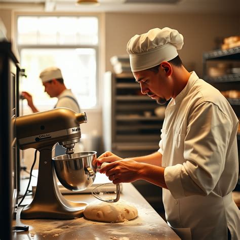 Un joven panadero con manos cálidas creando un pan increíble.