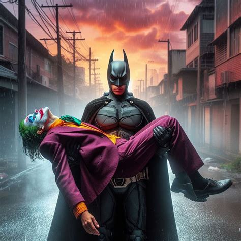 Ilustración de Batman enfrentándose al Joker