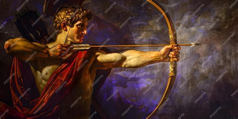 Representación de Apolo disparando una flecha