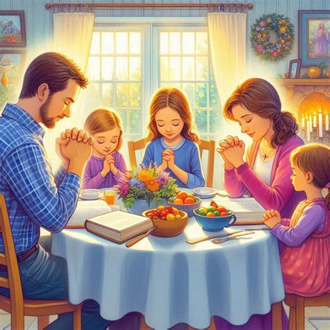 Familia reunida en la iglesia