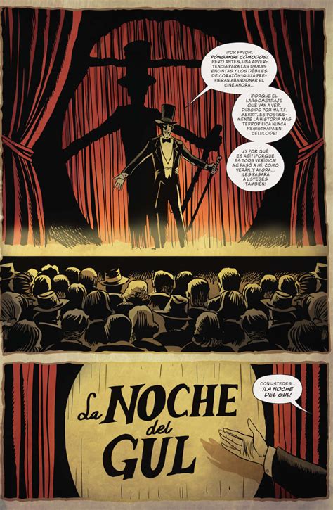 Viñeta de La Noche del Gul con estilo pulp