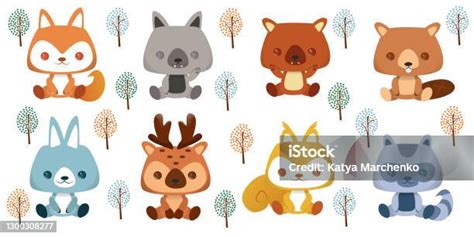 Ilustración de animales con expresiones graciosas