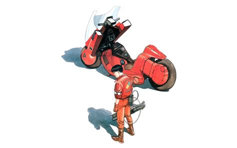 Ilustración de Kaneda y la motocicleta de Akira