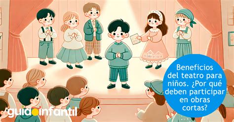 Ilustración de niños participando en una obra de teatro