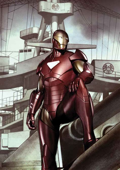 Ilustración de Iron Man con la armadura Extremis