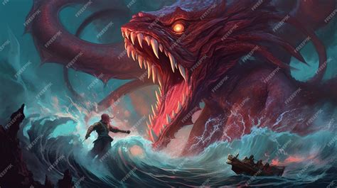 Arion luchando contra un monstruo marino