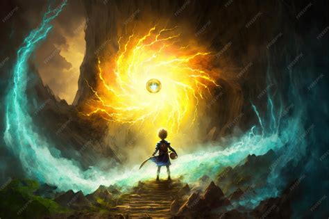 Ilustración de Arion usando magia