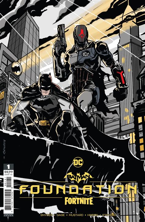 Portada alternativa del cómic Batman/Fortnite: Fundación