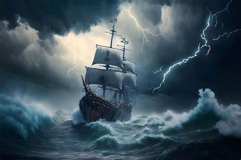 Detalle del arte de Mathieu Lauffray, mostrando un barco pirata en una tormenta