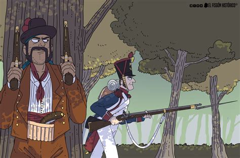 Viñeta de cómic representando guerrilleros españoles