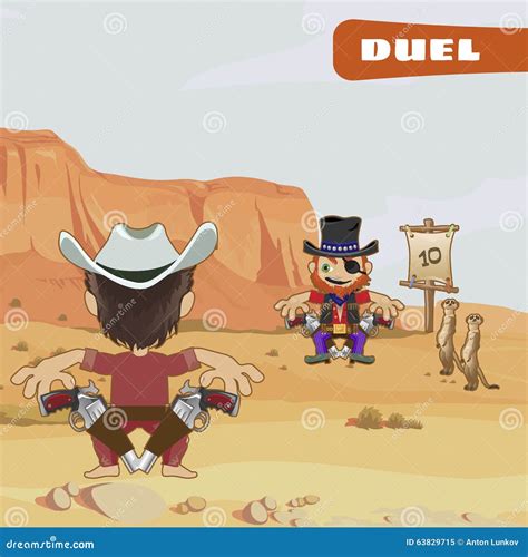 Ilustración de un duelo al estilo del Oeste