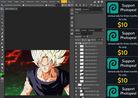 Pantalla de software de dibujo digital para cómics