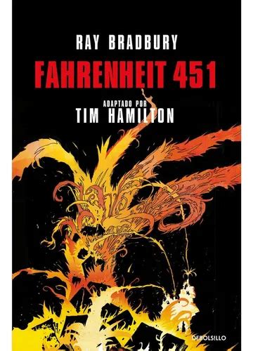 Portada de la novela gráfica Fahrenheit 451