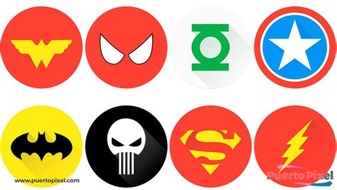 Iconos de superhéroes americanos famosos