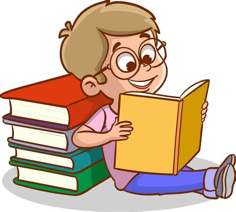 Ilustración de un niño leyendo un libro