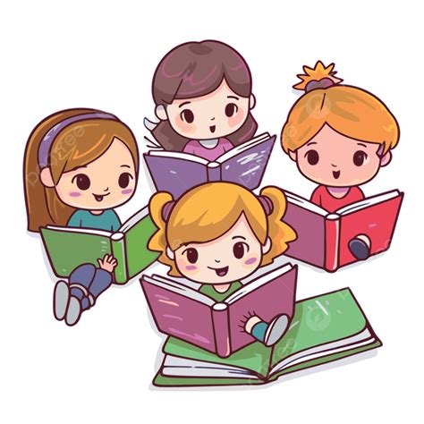 Ilustración de varias niñas leyendo cómics juntas