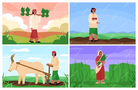 Ilustración de Katsumata mostrando campesinos