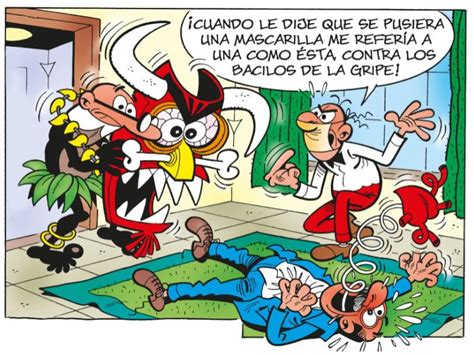 Viñeta de Mortadelo y Filemón con temática de gripe
