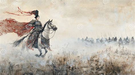 Ilustración de Néstor Majnó liderando a sus tropas