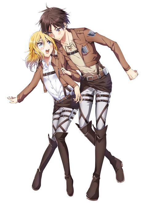 Eren y Krista siendo secuestrados