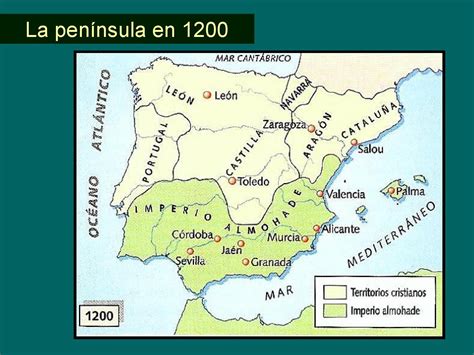 Mapa de la Península Ibérica en la Edad Media