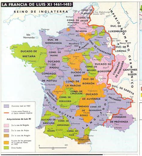 Mapa de Francia en el siglo XV destacando Orléans