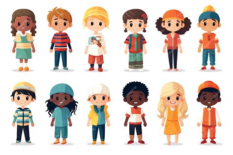 Ilustración de niños de diferentes nacionalidades durante la guerra