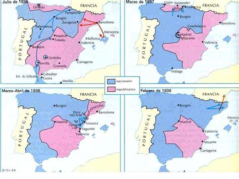 mapa de la Guerra Civil Española