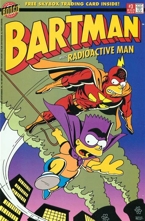 Cromo especial de Bartman y El Hombre Radioactivo