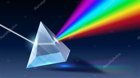 Ilustración de un prisma descomponiendo la luz