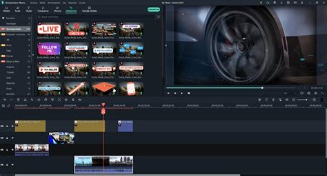 captura de pantalla de Wondershare Filmora con interfaz de edición de vídeo