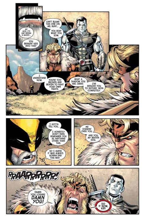 Wolverine y Sabretooth enfrentándose
