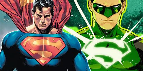 Ilustración de Green Lantern Corps enfrentándose a Superman