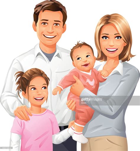 Ilustración de cómic antiguo de una familia