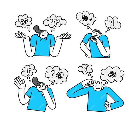 Ilustración de un personaje de cómic pensando en palabras con tildes