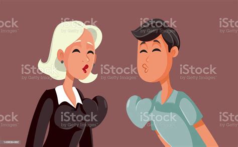 Ilustración de una pareja coqueteando