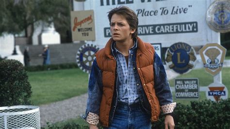 Michael J. Fox como Marty McFly en Regreso al Futuro
