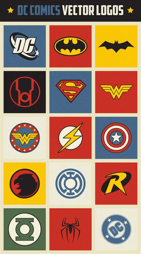 Logos de DC Comics y Marvel Comics