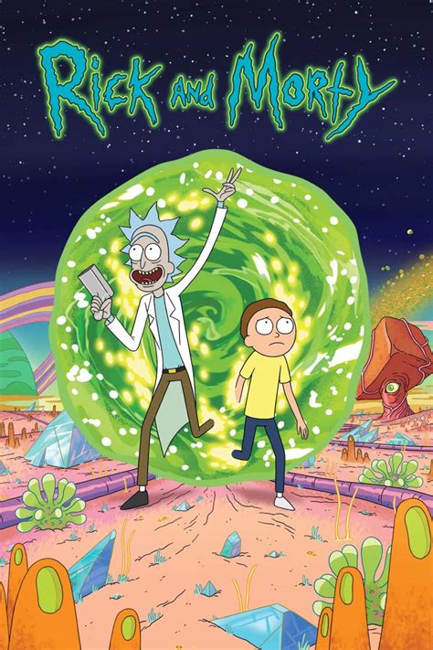 Ilustración de Rick y Morty en una aventura interdimensional