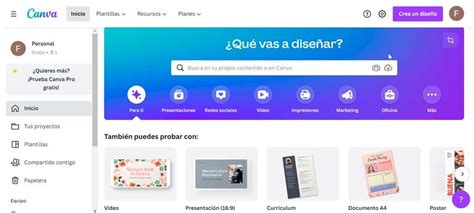 Interfaz de Canva para diseño de cómics