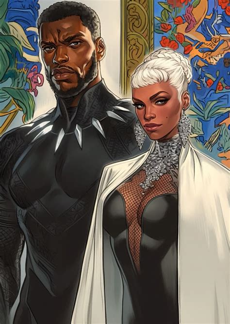 T'Challa y Storm