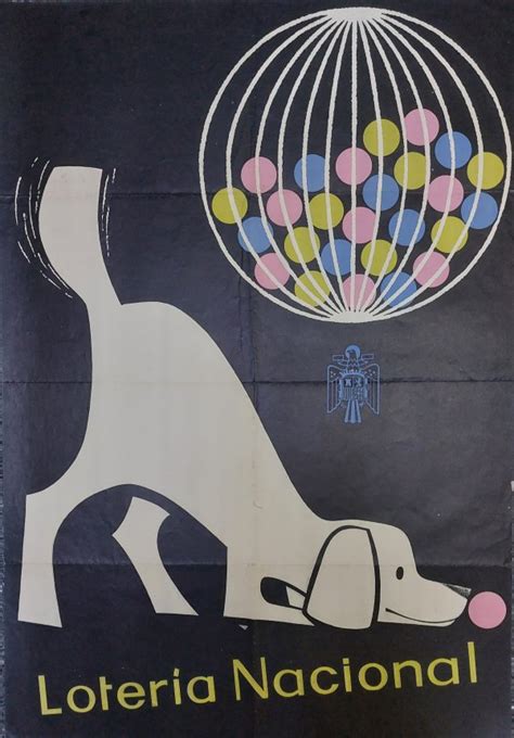 Cartel antiguo de la Lotería Nacional