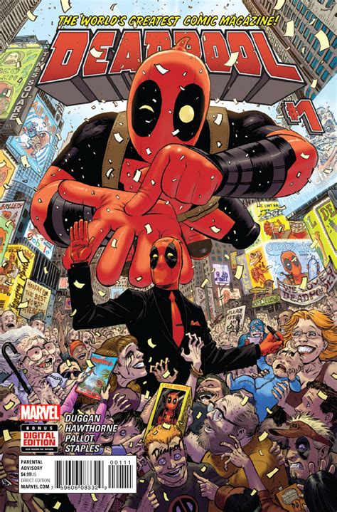 Portada de un cómic de Deadpool