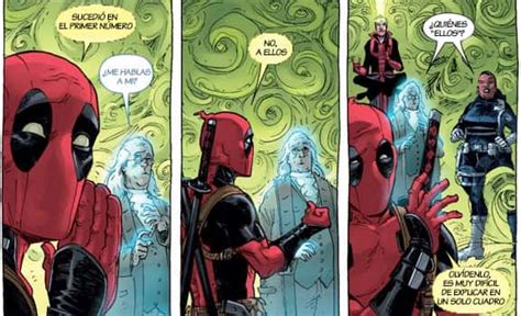 Ilustración de Deadpool rompiendo la cuarta pared