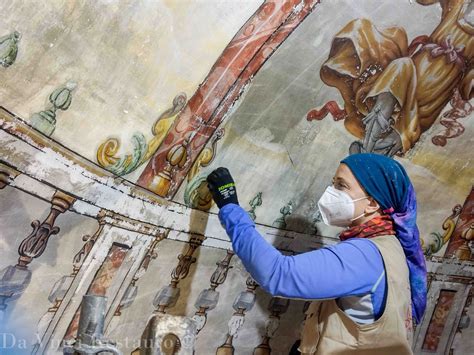 Detalle de una ilustración de Sento sobre la restauración de arte