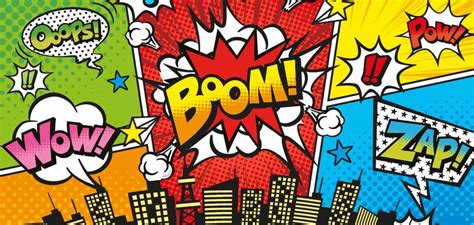 Ilustración de estilo cómic que mezcla perros y elementos de los años 50