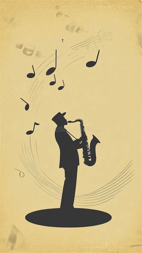 Ilustración de un cómic de jazz con notas musicales y bocadillos de diálogo.